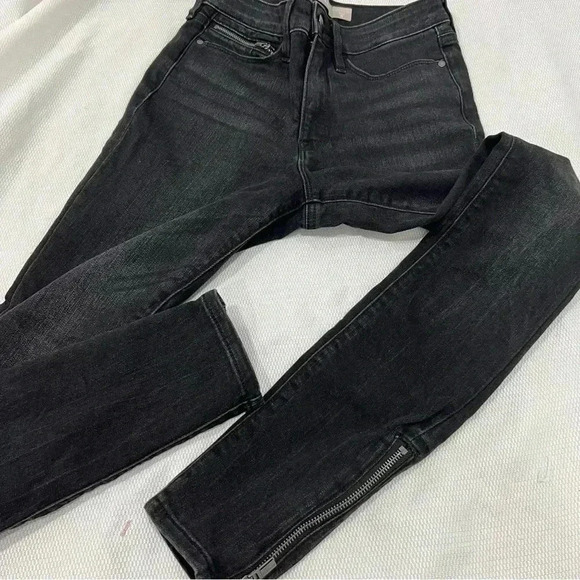 Athleta Carbon Wash Black Ultra Skinny Zip Ankle Sculptek Jeans Size 0 - Picture 5 of 12